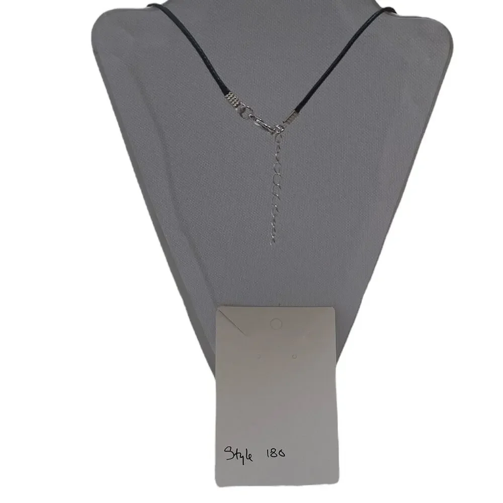 Svetlana Yeung Handmade Pendant Necklace | Pink Purple Fluid Art Round Resin - Picture 4 of 4